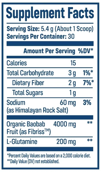 NativePath Native Fiber supplement Facts